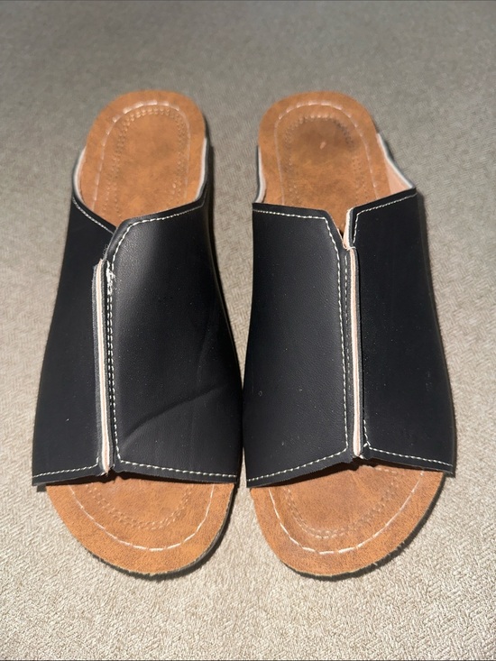 No name Shoes - Black Slide Sandals for Women - Comfortable Everyday Style